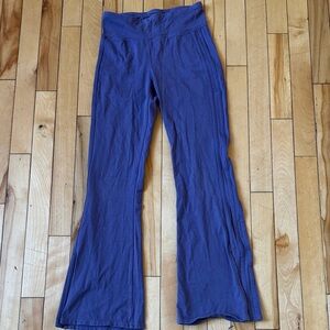 Girls Adidas Purple Flared Yoga Pants